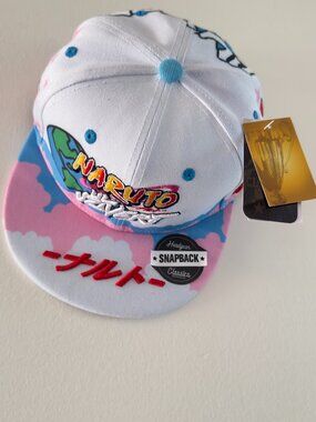 Headgear Classics Naruto x Uzi Vert White Snapback Hat NWT
